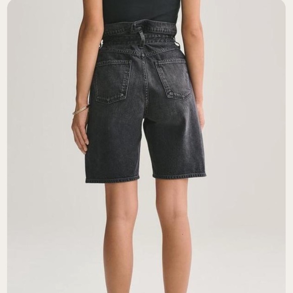 NWT AGOLDE x REVOLVE Black Reworked 90s Short Cinched Waist in Pave, Size 31 - Picture 5 of 11